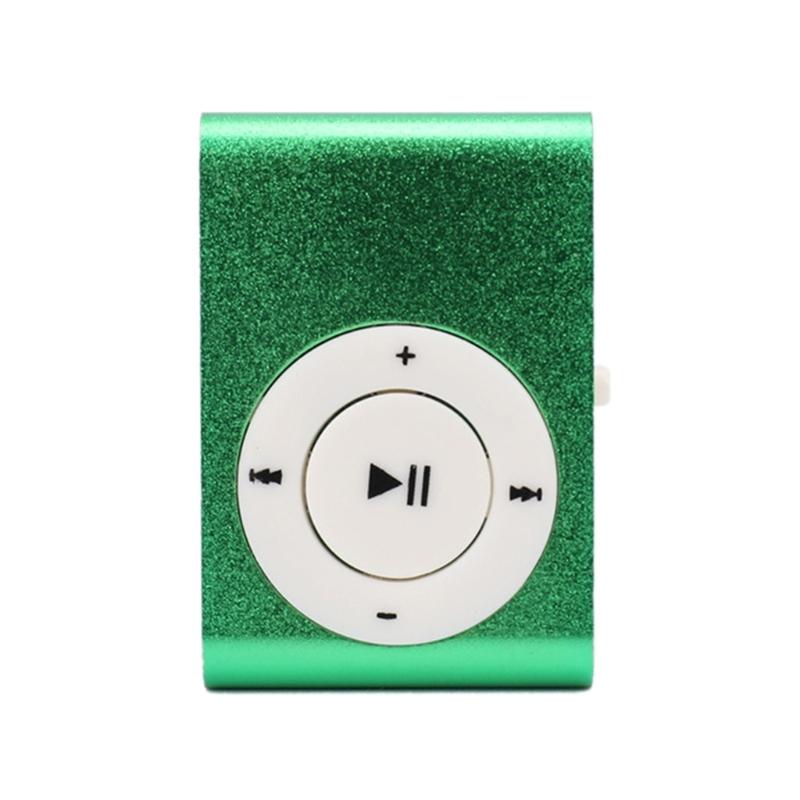 Pocket Size Metal Clamp MP3 Player Expandable Storage via Memory Card Rich Bass Sound Extended Battery