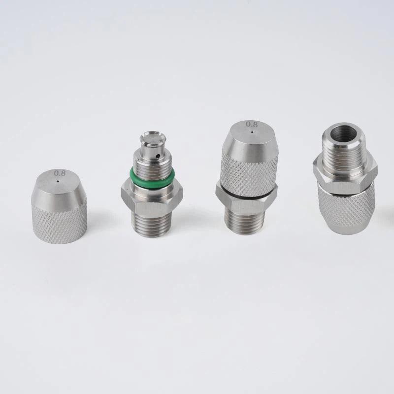 0.6 0.8 1.0 1.2 1.5 2.0Mm Hole Stainless Steel Nozzle Adjustable Steam Volume For Fog Cannon Machine 1/8' 1/4' 3/8' 1/2'