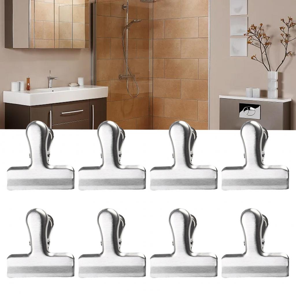 For Kitchen Home Office Clips Paper Clamps Quick Clamping Stainless Steel