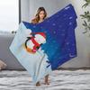 Tuniu Cute Penguin Throw Blanket for Winter Sofa Bed Room Decor Gift Idea Soft Warm Fleece Blanket