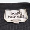 HERMES 20 Stainless Steel Gray Cotton Design Change Crew Neck Long Sleeve Knit Shirt tops S grayUsed