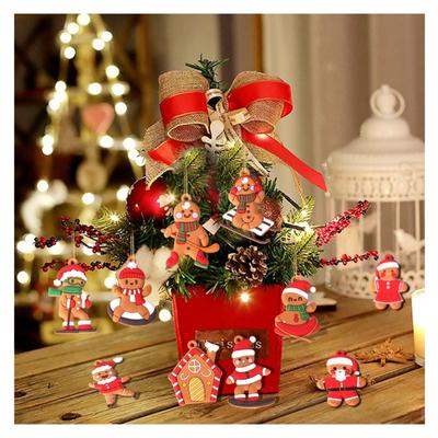 Trendy Hanging Charms Gingerbread Man Ornaments Cute Festive Christmas Tree Pendant DIY Craft Xmas Holiday Decor Party Supplies