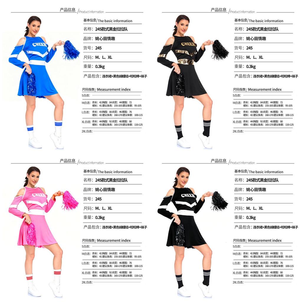 Bohemian Cheerleader Costume Set With Cotton Blend Fabric For Cosplay And Costume Parties