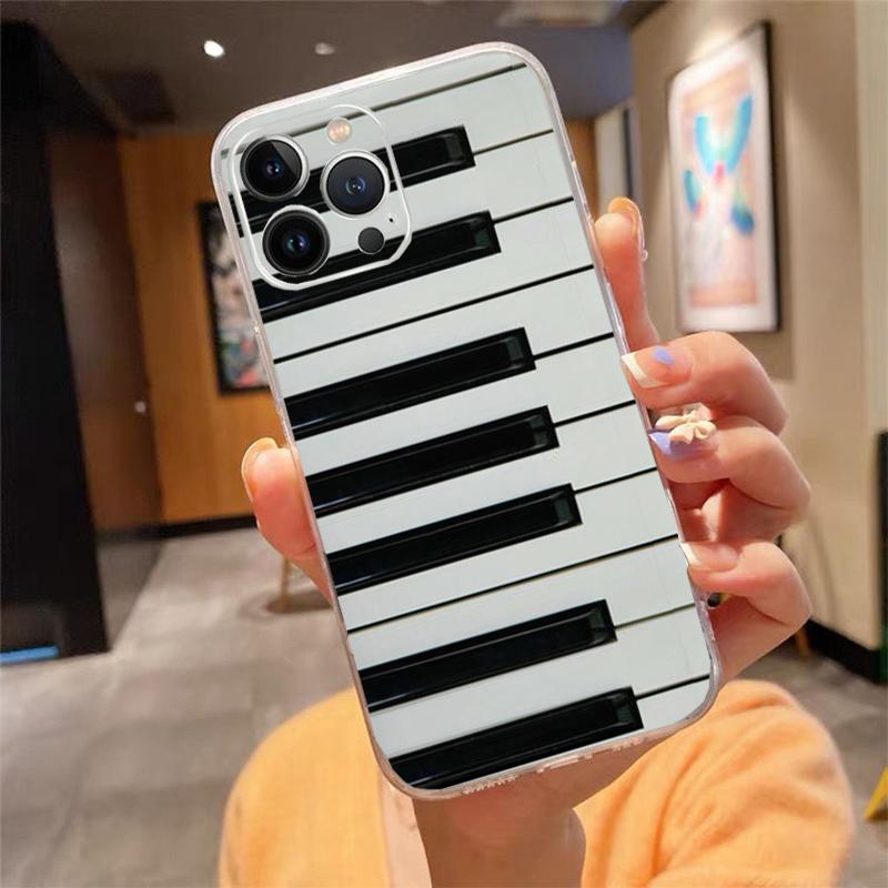 

Phone Case For iphone 17 Air 17 Pro Max 16 15 14 13 Pro Max 15 16 Pro 15Plus Music note piano iphone 13