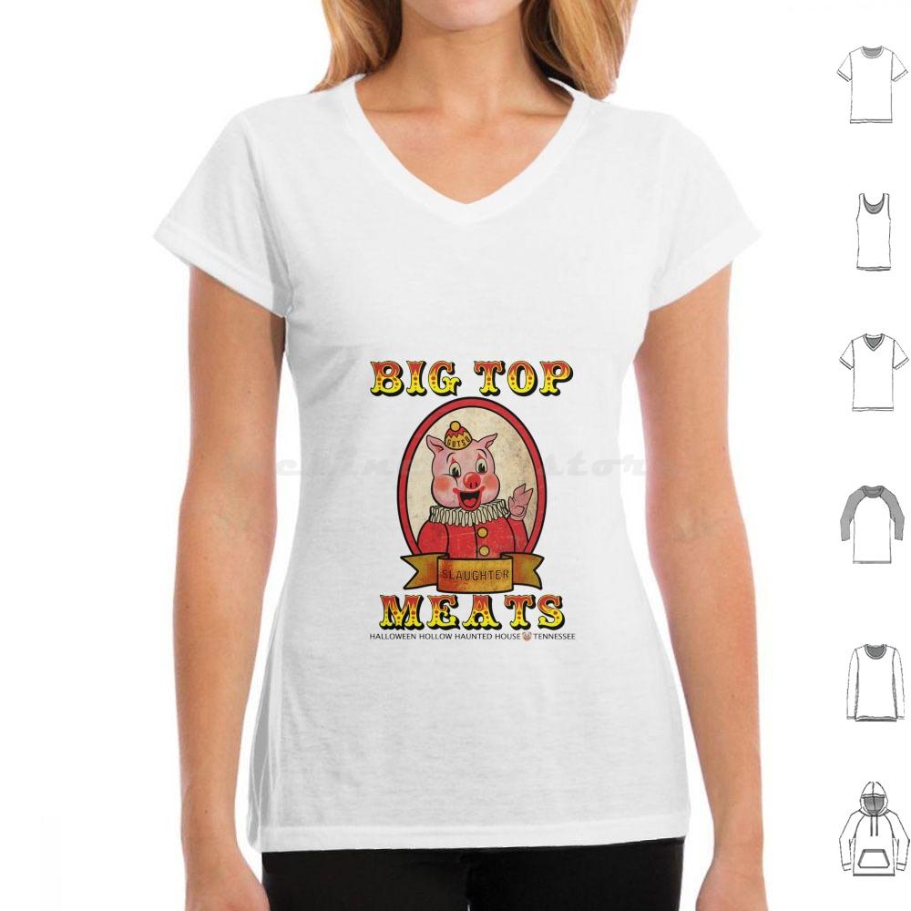 

Big Top Meats T Shirt Cotton Men Women DIY Print Halloween Haunted House Halloween Hollow Big Top 4XL