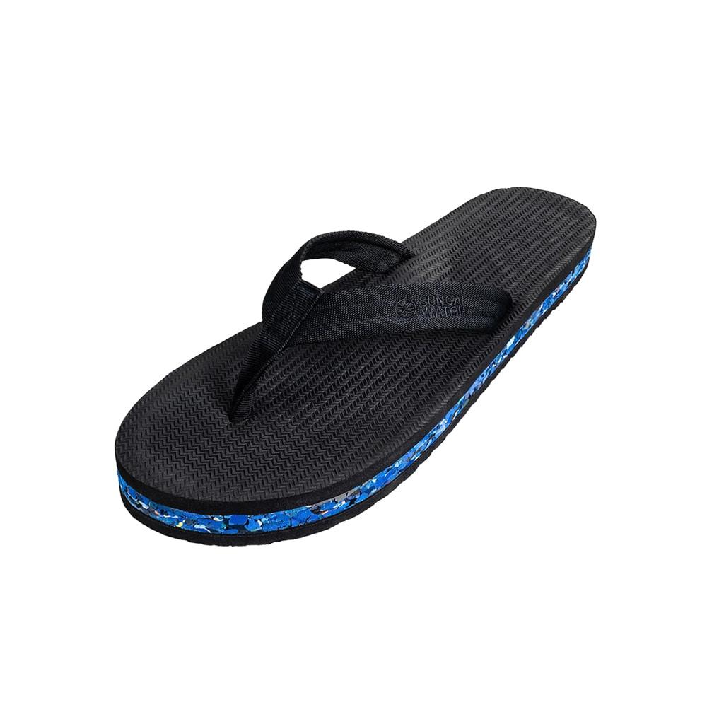 Indosol Black Shore Slipper   River Sole Flip Flop Reversole Flip Flops - Black Shore (W4-5)