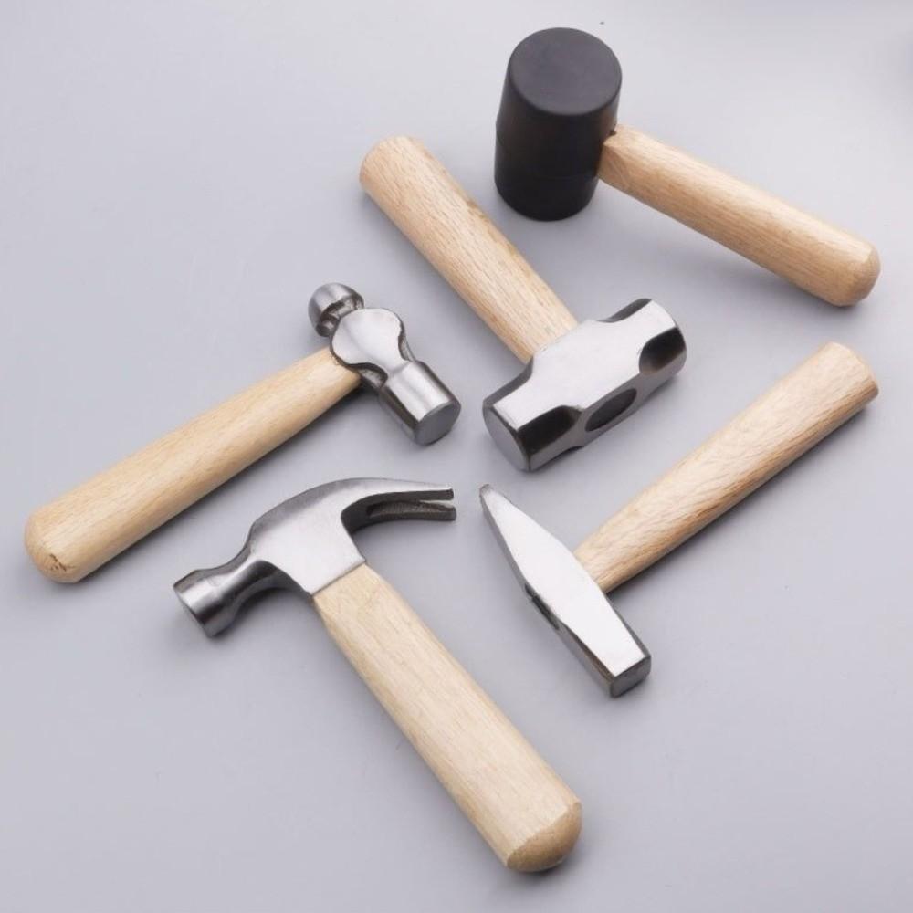 Durable Wooden Handle Hammer High Carbon Steel Round Head Hammer Mini Hammer Small Repairs