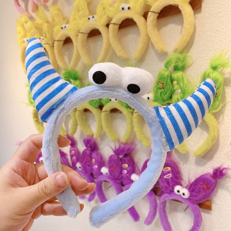 Girls Cartoon Headbands Funny Clown Horn Headwear Hair Bands Accessories Spring Hair Bands Birthday Party