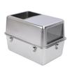 Enclosed Metal Cat Litter Box with Lid Scoop Large Capacity Prevent Splashing Top Entry Stainless Steel Cat Toilet For