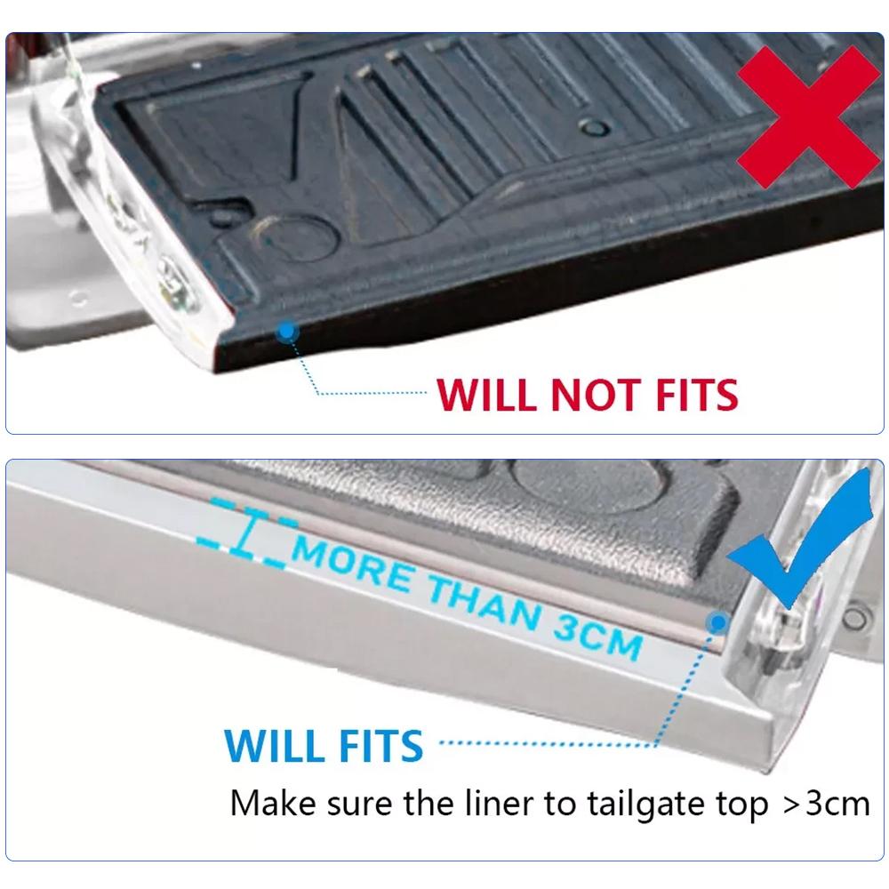 For Isuzu D-max 2025 2025 2025 1PCS Rear Tailgate Protector Guard Rail Cap Cover Black Styling Mouldings 4X4 Car Accessories