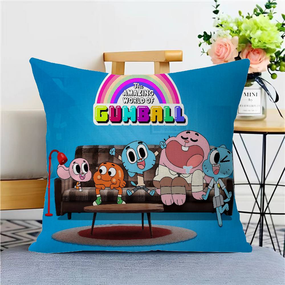 The Amazing W-World Of G-Gumball Cushion Cover Pillowcase Upholstery Sofa Throw Pillow Home Decor Pillowcas