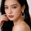Medieval Exaggerated Gold Circle Light Luxury High-end Fashion Face-showing Small Earrings