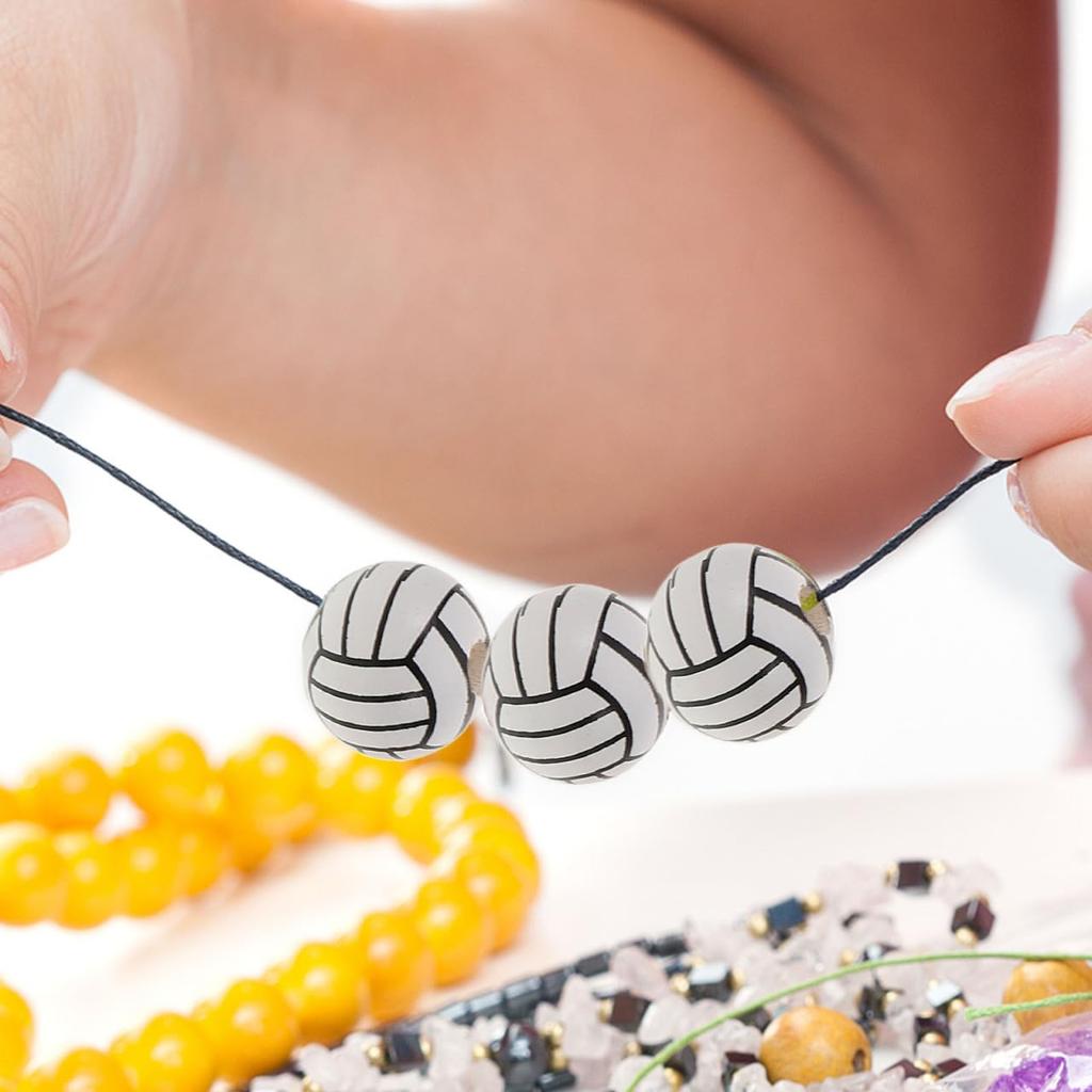 STOBOK Sports Ball 30 Craft Handmade DIY Baseball Baseball Beads, Shape, Pieces, 17mm, Supplies, Accessories, Parts, Soccer, Volleyball, Tennis,