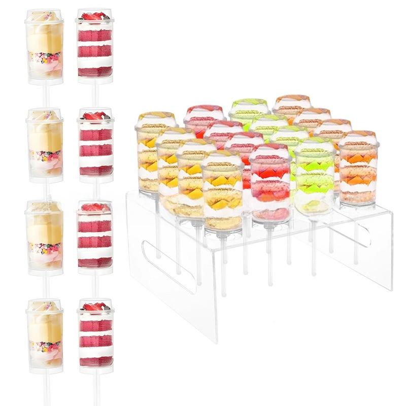 Chocolate Lollipop Silicone Mold Making Kit with Acrylic Display Stand, Candy Bags, Paper Sticks, Twist Ties - DIY Party Supplies