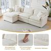 Ultra-weiches Modulsofa, aus Chenille und Massivholz, schneller Aufbau