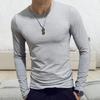 Casual T-shirt met O-hals, lange mouwen, slim fit sporttop voor buiten