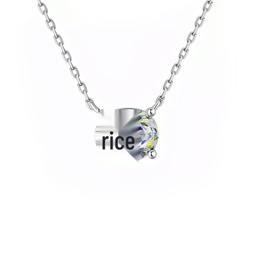 925 Sterling Silver Oval Moissanite Pendant Necklace - Classic, Versatile Design for Women