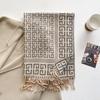 Autumn and winter classic geometric paper pattern imitation cashmere jacquard thick scarf women's high-end sense versatile scarf warm large shawl