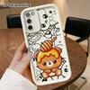 Phone case: 2D flat, suitable for Samsung Galaxy A34 A35 M05 M06 S20 S22 S21 FE Plus 5G protective case, honey bear, perfect Christmas and Halloween h
