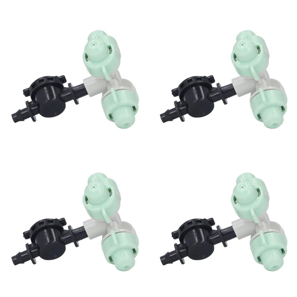 10er Set Kreuz-Sprühdüsen mit 4/7mm Anschluss Mikro-Bewässerungskopf für Ackerland Garten