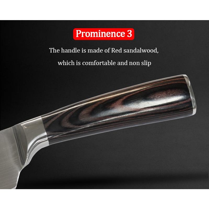 Kitchen Knife Sharp Stainless Steel Chef's Knife Fruit Knife Santoku Knife Small Kitchen Knife Damascus Steel Pattern Knife