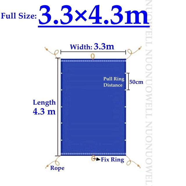 Thicken 450GSM Blue Heavy Duty Tarpaulin Truck Canopys Rainproof Cloth Ship Cargo Tarpaulin Shading Canvas Garden Pergola Tarp