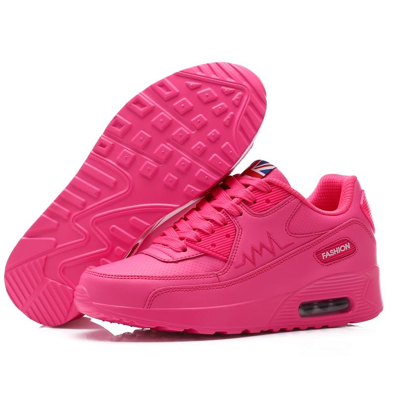 Fashion Air-cushion Sneakers Women PU Leather Casual Sports Shoes Breathable Dancing Platform Shoes Running Shoes