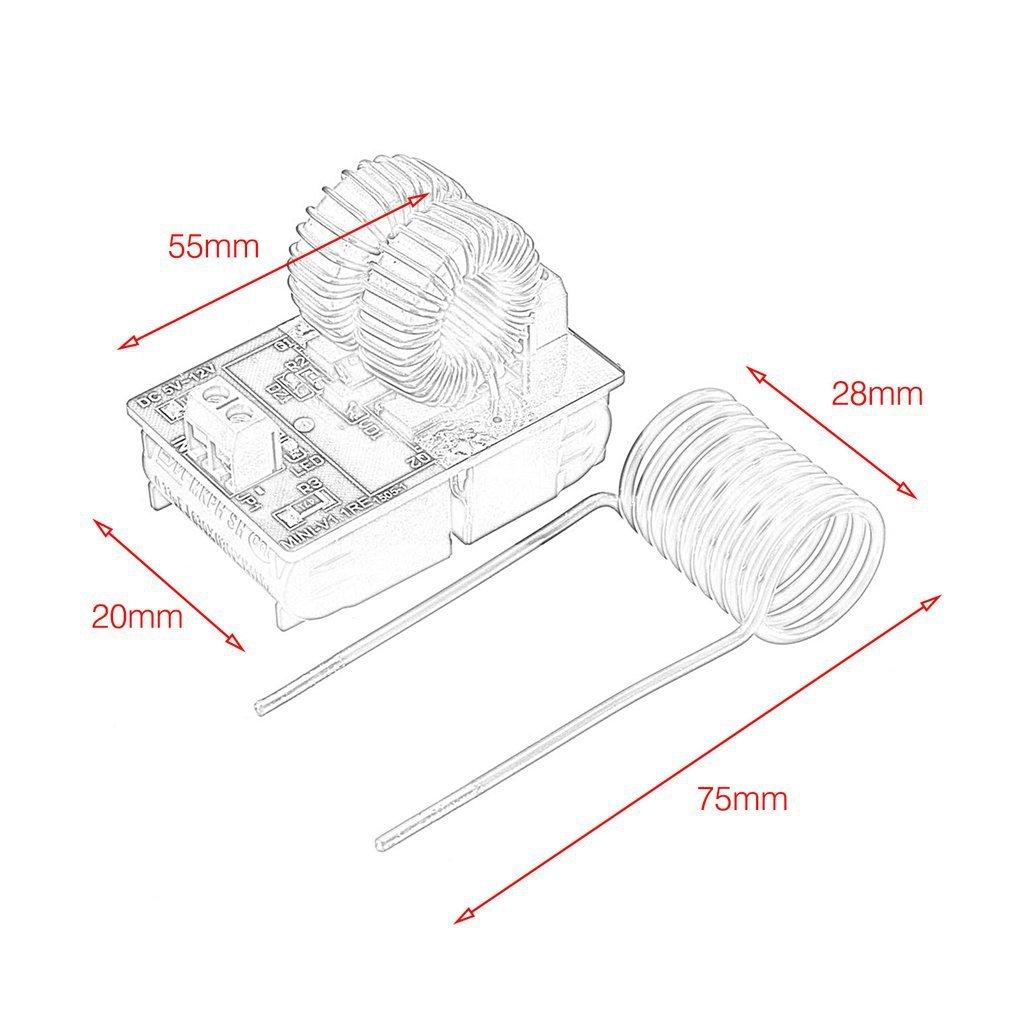 Low Voltage Induction Heating Power Supply Module With Coil ZVS 5V-12V Development Boards Induction Heating Board Dropshipping
