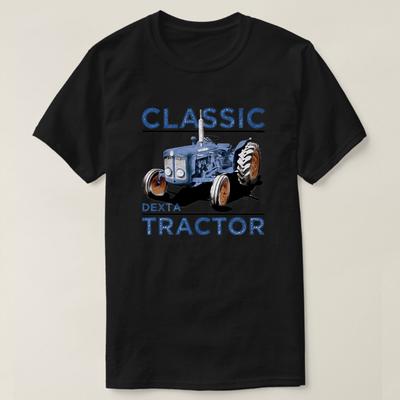 Klassieke Dexta Tractoren Geïnspireerd Retro Boerderij Boer T-shirt Korte Mouw Casual 100% Katoen Ronde Hals Zomer Heren T-shirt Maat S-3...