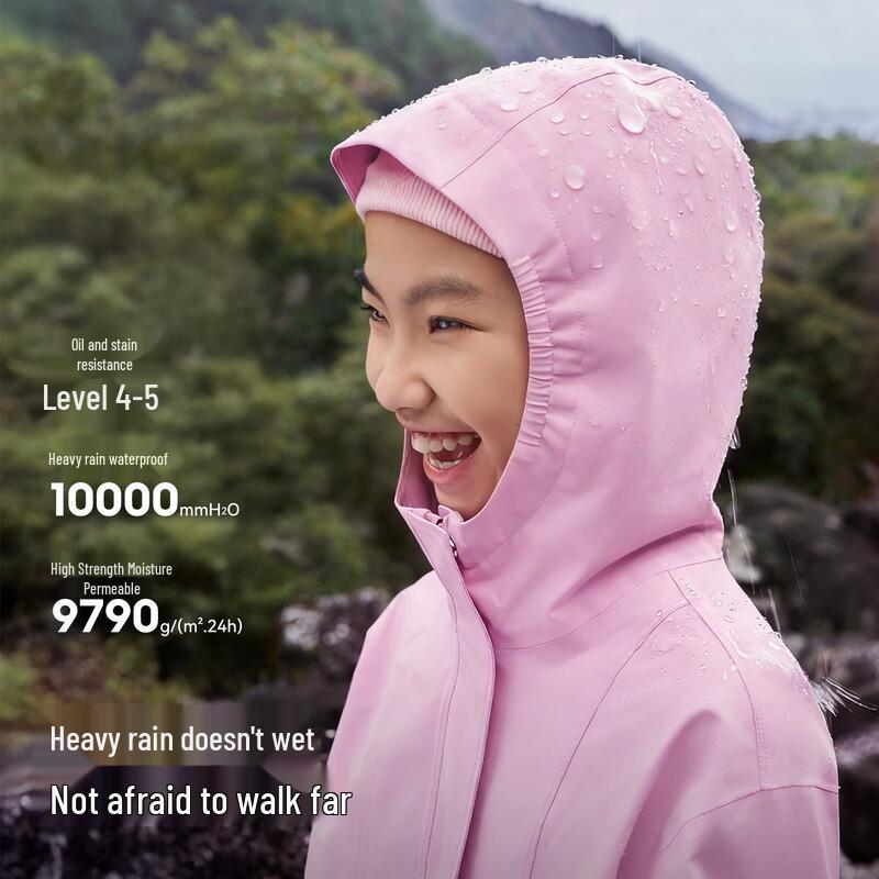 Pelliot Kids' Outdoor Waterproof and Windproof Hiking Jacket