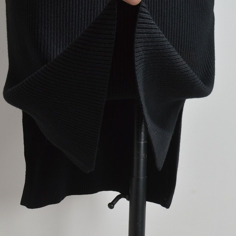 Fashion Style Sexy Sexy Halter Knitting Dress Women's Clothing Fall/Winter Slim Hem Double Side Slit Bodycon Dress