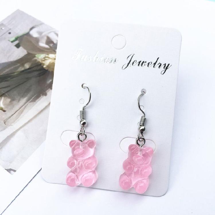 Gummy Bear Earrings1 Pair for Creative Cartoon Design Girls Birthday Festival