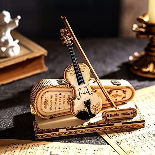 Tsukurundesu® 3D Wooden Puzzle Ornament Series (Violin) with Japanese Instructions