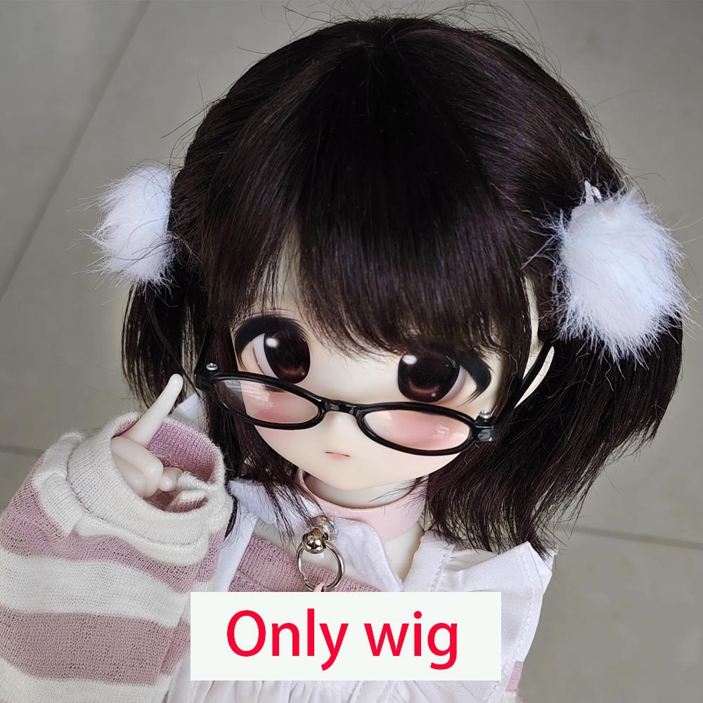 Awen Bjd Wig Mohair 1/4, 1/6 BJD Bangs Straight Short High-layered Long Hair for 30-40cm BJD DD SD Doll Hair In Multiple Colors