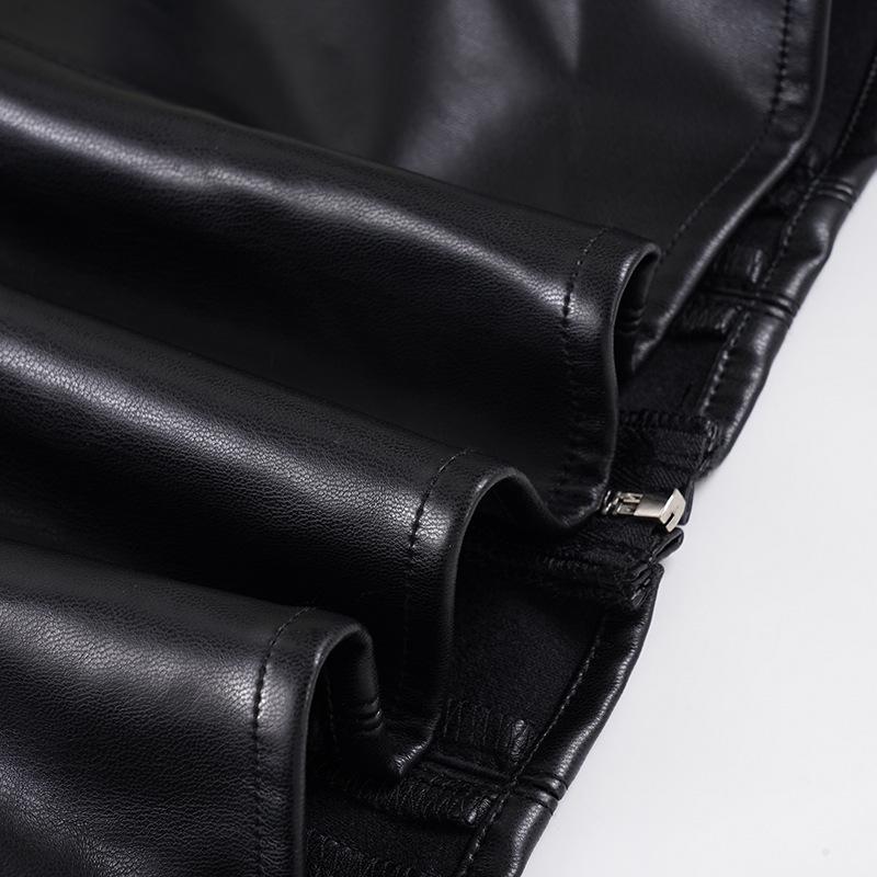 Gothic Punk Dark Style Leather Vest - Metal Decorated Sleeveless Top for Motorcycle & Cool Girl Group