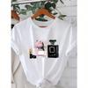 Unisex's Parisian Perfume & Lipstick Graphic T-Shirt - Vibrant Short Sleeve Crew Neck Casual Top Perfect For Spring/Summer/Fall