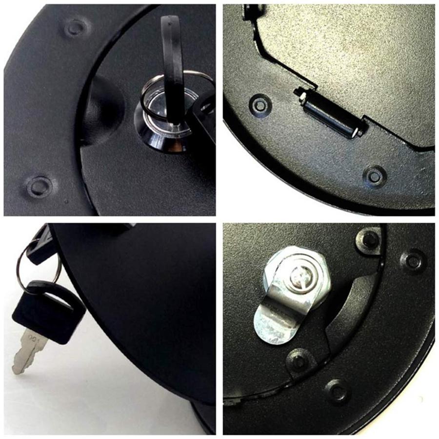 For 07-18 Jeep Wrangler JK Aluminum Gas Tank Cap Locking Fuel Filler Door Cover