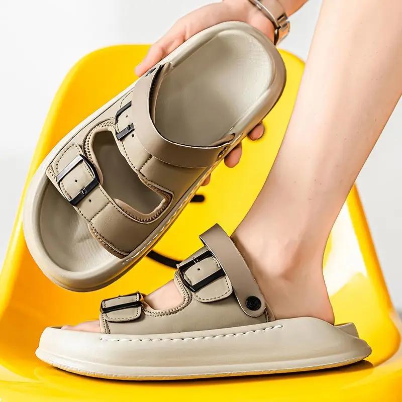 Fashion Slides Platform Men's Shoe Eva Beach Y2k Elegant Low Price Casual Summer Sale Original Adult Designer Luxury Fun Male Slipper