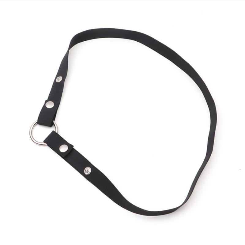 Adjustable Anti-Off Male Chastity Cage Device With Auxiliary Belt And Two-Way Widen Elastic Band Rope Sexy Underwear For Men