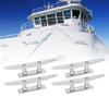 5" Boat Cleat, 316 Stainless Steel Open Base Dock Cleat, High Polished Finish for