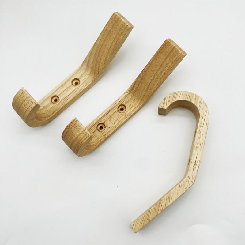 Nordic Furniture Hooks OAK Wood Hanger Coat Clothes Door Back Hanger Wooden Funiture Hardware For Hanging