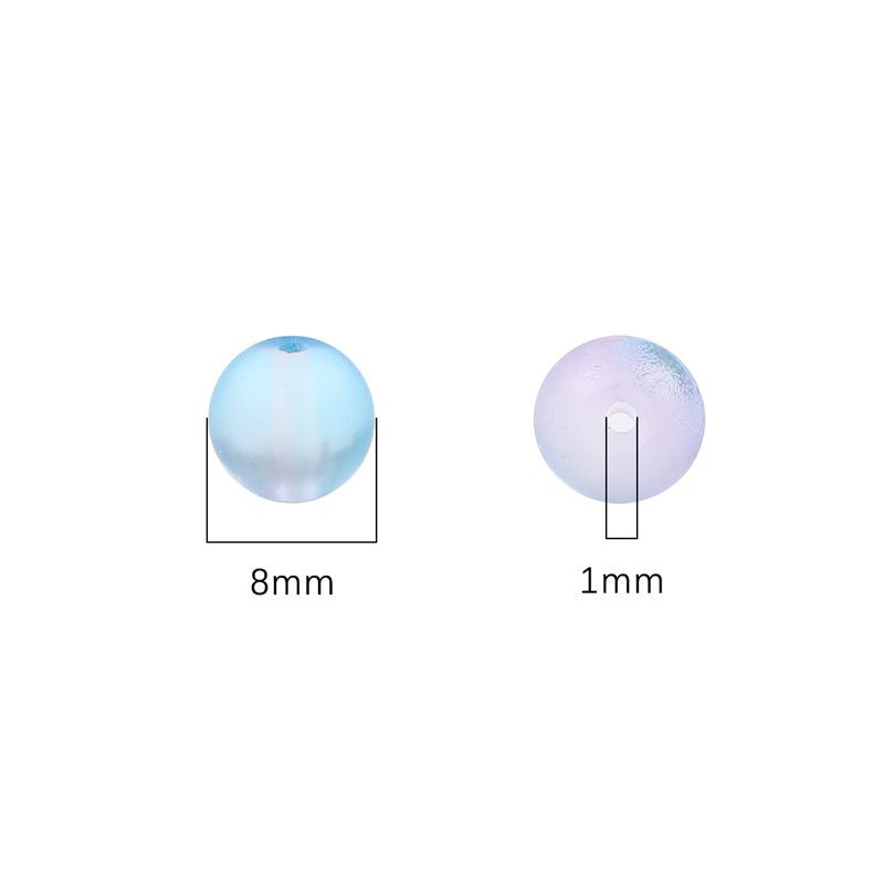 Jelly Beads Half Sugar Bubble Gold Powder Double Patchwork Glass Glass Beaded Bracelet Loose Beads DIY Handmade Materials