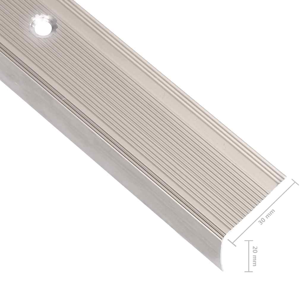 Listwy Schodowe W Kształcie Litery L 5 Szt. Aluminium 90 Cm