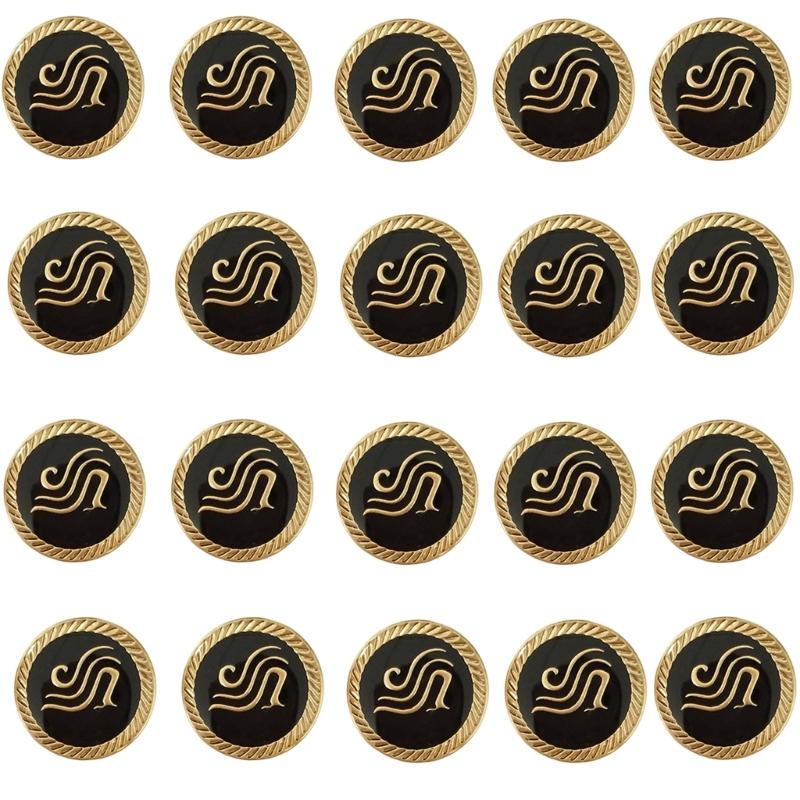 Mixed Sewing Buttons Easy Install Uniform Buttons Durability Uniform Suitable for Airline and Airport Academy Students