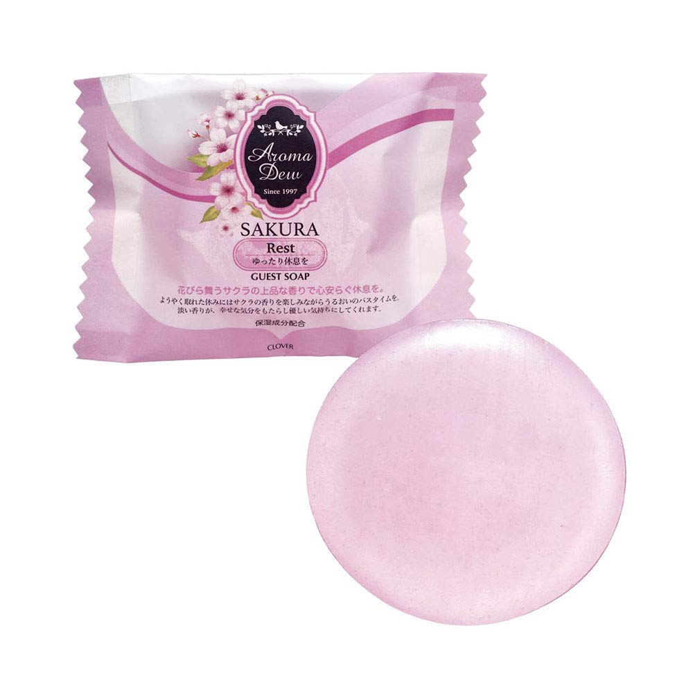 Clover Corporation Aroma Dew Glycerin Guest Soap Sakura 35g