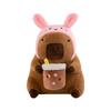 New cute milk tea cup pillow doll Internet celebrity capybara birthday gift doll plush toy
