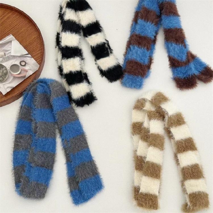 2000s Thin Scarf Harajuku Long Striped Scarf All Matching Neck Wrap Photo Neckwear