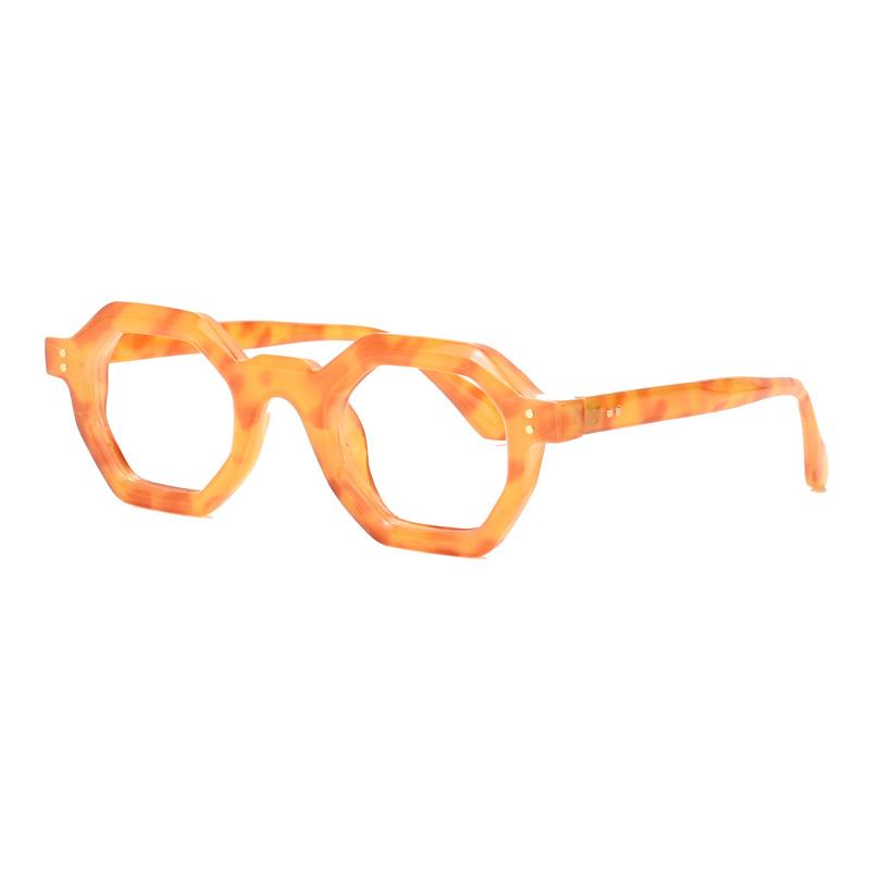 

New Design Trendy Hexagon Frame Nearsighted Eyeglasses Custom Prescription Color Changing Anti Blue Light Women Short Sight Eyeglasses Myopia-3.5