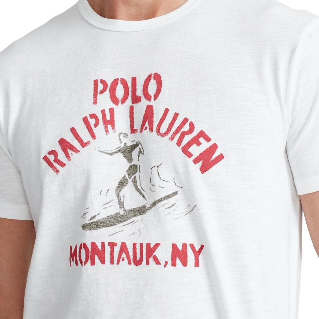 Polo Ralph Lauren Custom Slim Fit Surf Culture Graphic Print Crew Neck Short Sleeve T-Shirt Men Tops MNPOTSH1N820931-100