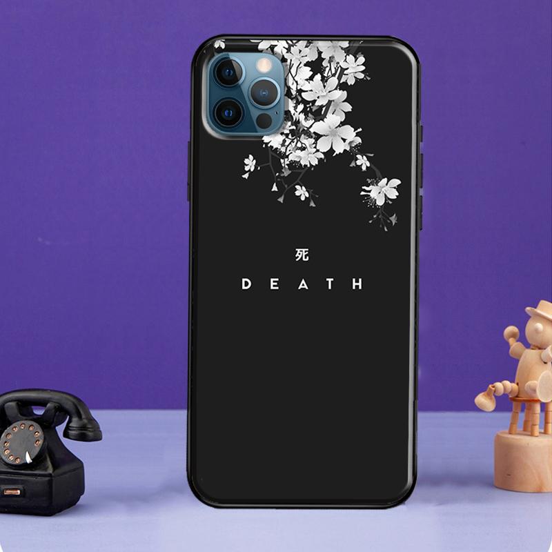 Life With Death Etui na iPhone XR X XS Max SE 2020 7 8 Plus Pokrowiec na telefon na iPhone 11 14 12 13 Pro Max Mini